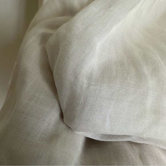 New J. Crew Ivory Ecru Midi Ramie Dress Sz 6 - Picture 13 of 13